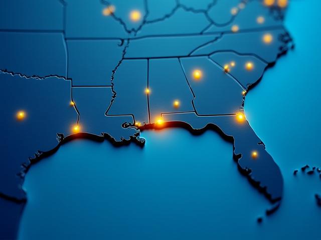 4US Transportation Gulf Coast Service Area Map