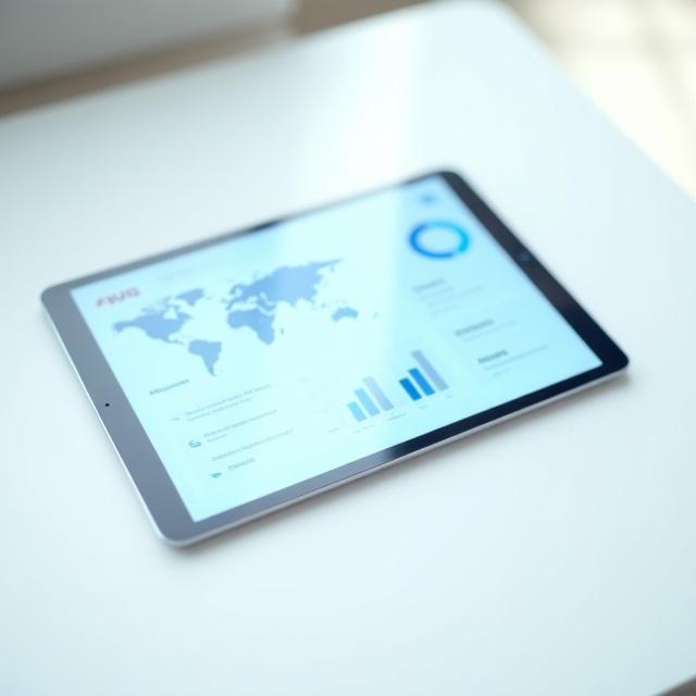 4US Transportation customer tracking dashboard displayed on a modern tablet